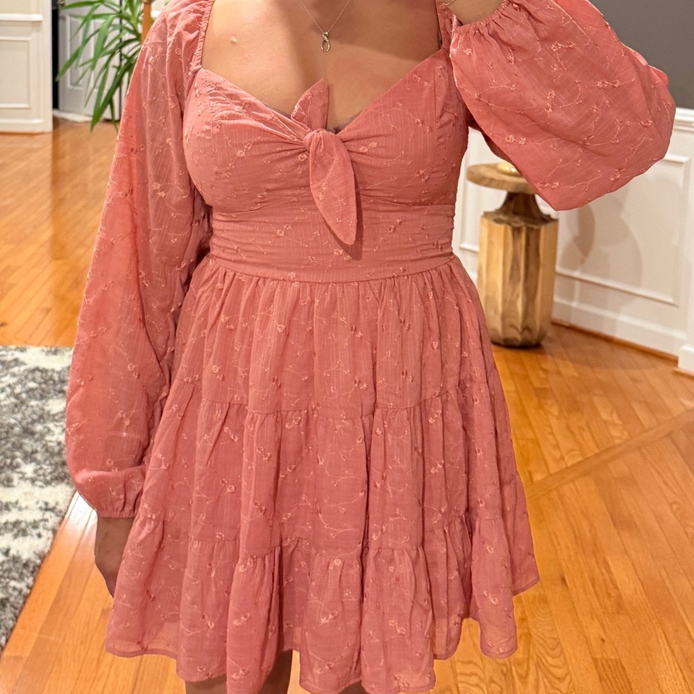 Trixxi Pink Long Sleeve Dress